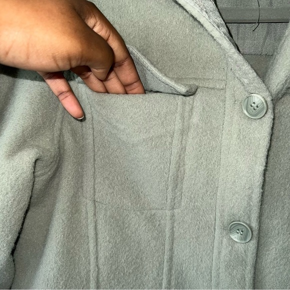 Joie Sage Green Button Front Shacket - Picture 5 of 8